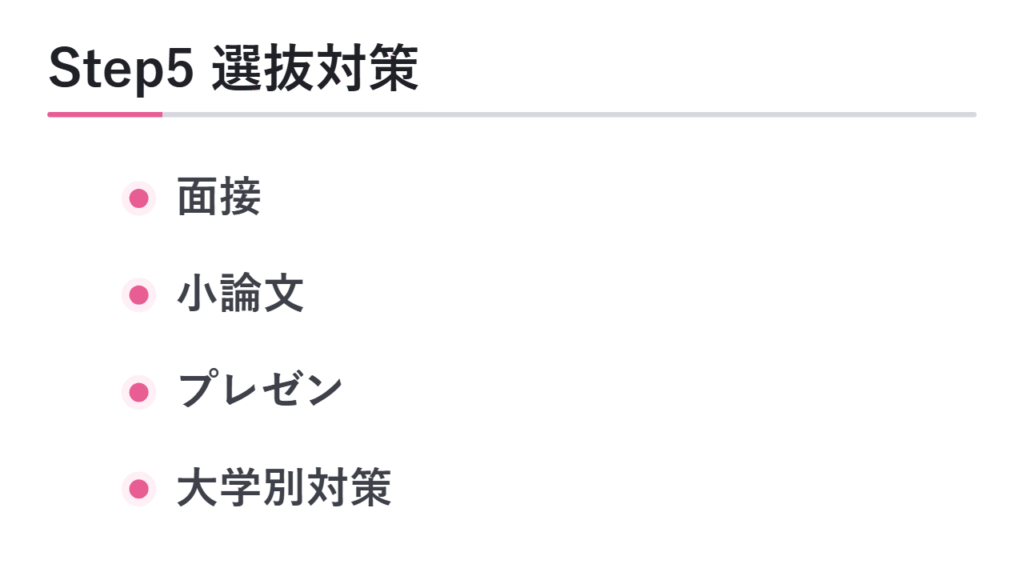 Step5 面接・小論文・選抜方法別対策 図解