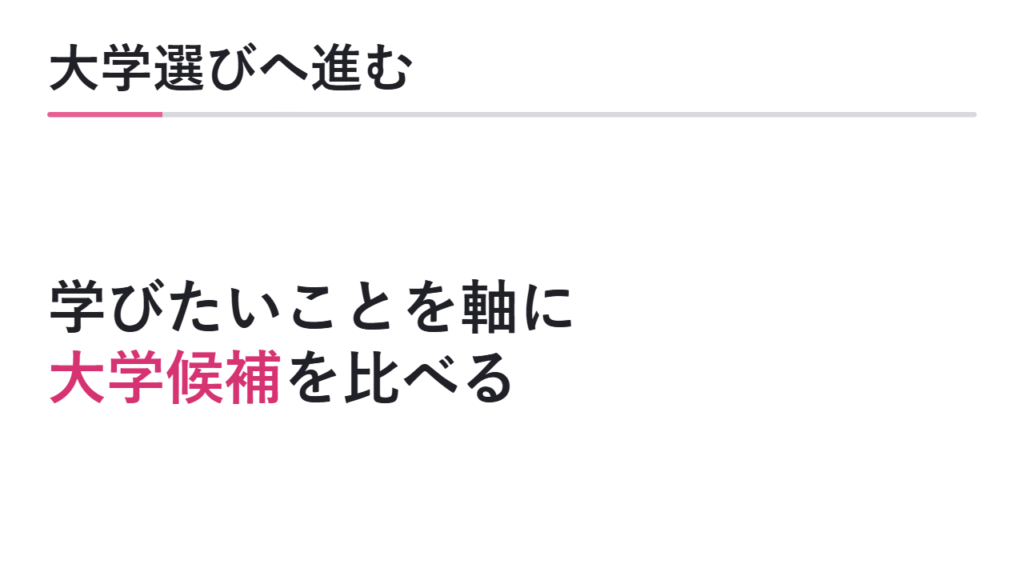学びたいことが見えたら志望大学選びへ進む 図解