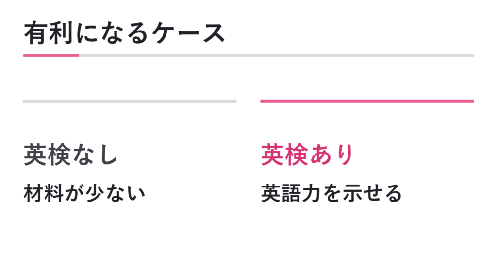 英検があると有利になるケース 図解