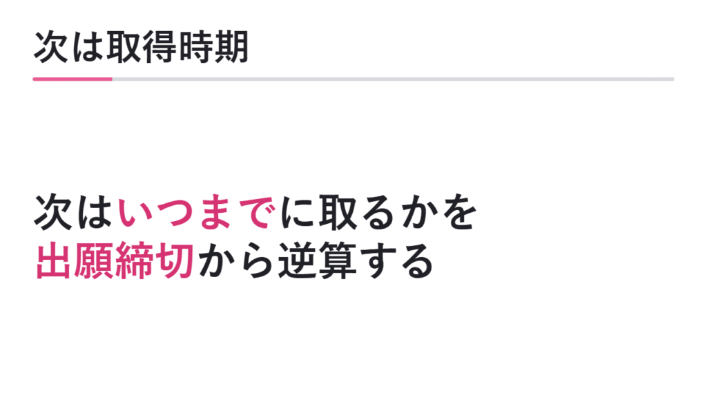 次にいつまでに取るべきか確認する 図解