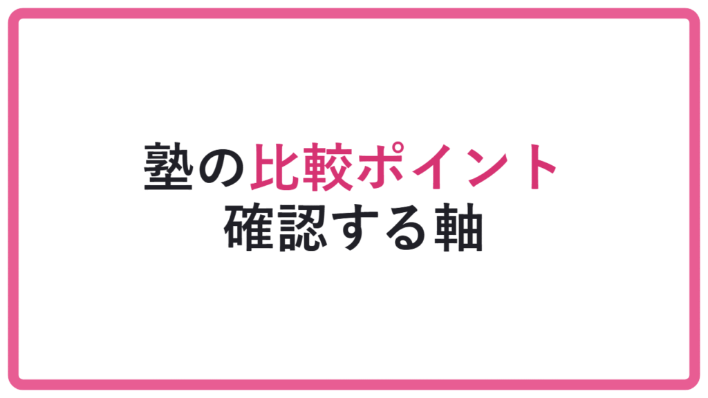 【比較軸なしは危険】総合型選抜塾の比較ポイント|料金・添削・面談 アイキャッチ