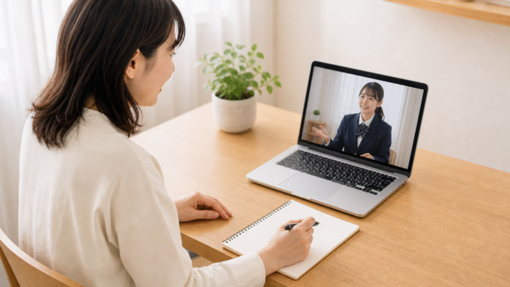 受験準備のスケジュールを一緒に確認するイメージ
